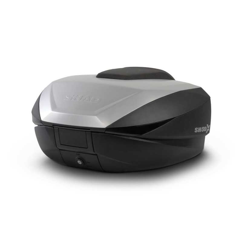 SHAD SH59X ALU extendable aluminum motorcycle suitcase with capacity of 59L D0B59200