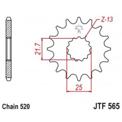 JT SPROCKETS Steel sproket 565 14T 46056514