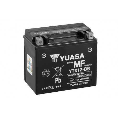 YUASA motorcycle battery with electrolyte YTX12-BS COMBIPACK 61314VAR2