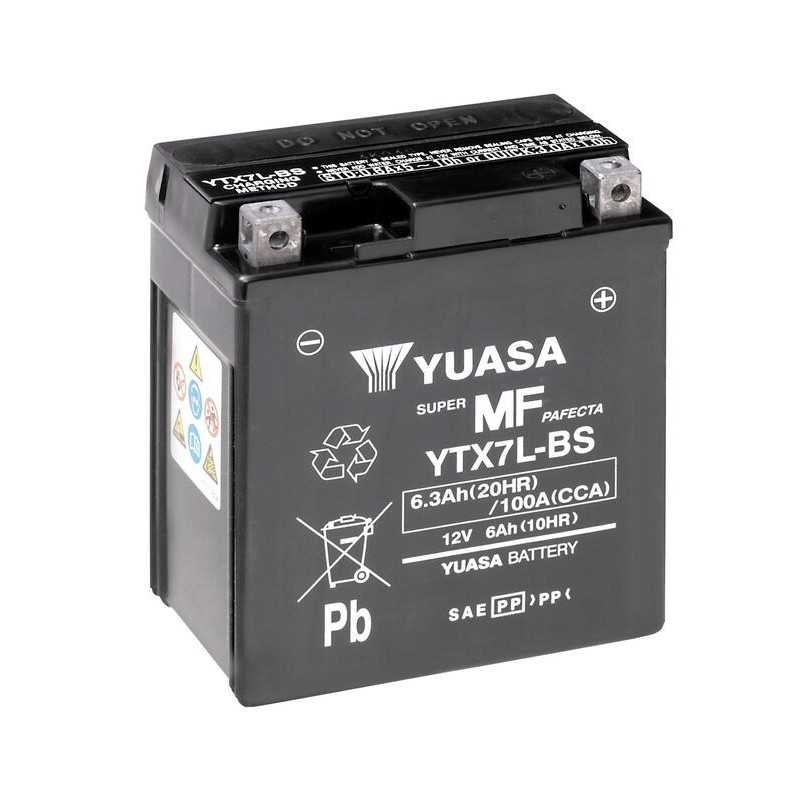 YUASA Batería de moto con electrolito YTX7L--BS COMBIPACK 61319VAR2