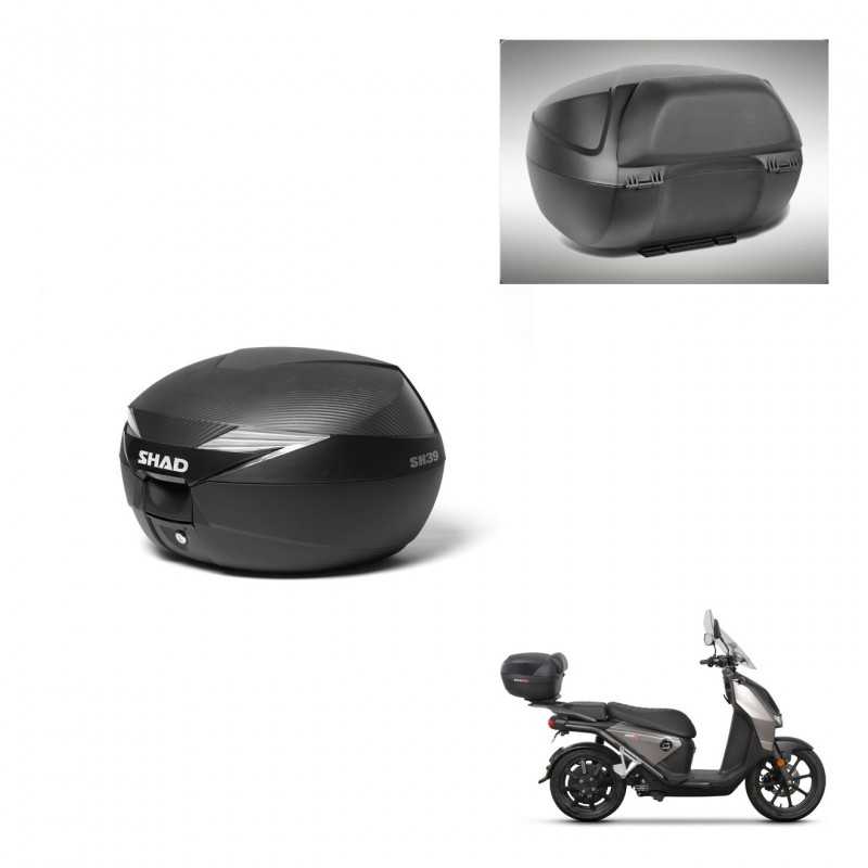 SHAD Rear trunk + passenger backrest + mounting hardware SH39 SH 39 CARBONO CARBONLOOK KIT-241729