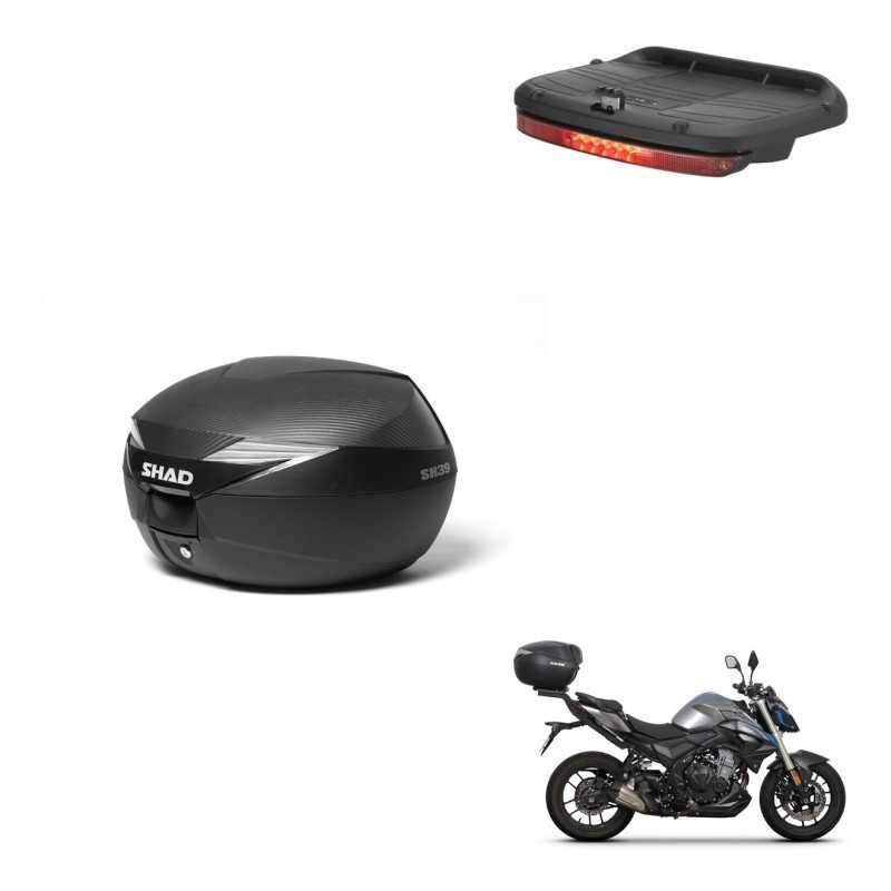 SHAD Rear trunk + brake light + mounting hardware SH39 SH 39 CARBONO CARBONLOOK KIT-241732