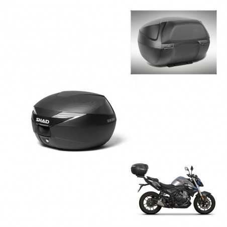 SHAD Baul trasero + respaldo de pasajero herraje montaje SH39 SH 39 CARBONO CARBONLOOK KIT-241733