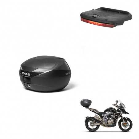 SHAD Baul trasero + luz de freno herraje montaje SH39 SH 39 CARBONO CARBONLOOK KIT-241740