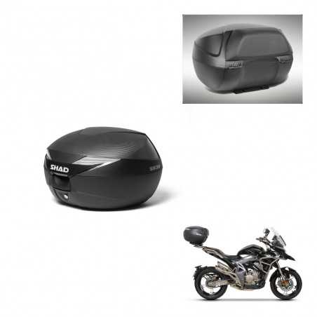 SHAD Baul trasero + respaldo de pasajero herraje montaje SH39 SH 39 CARBONO CARBONLOOK KIT-241741