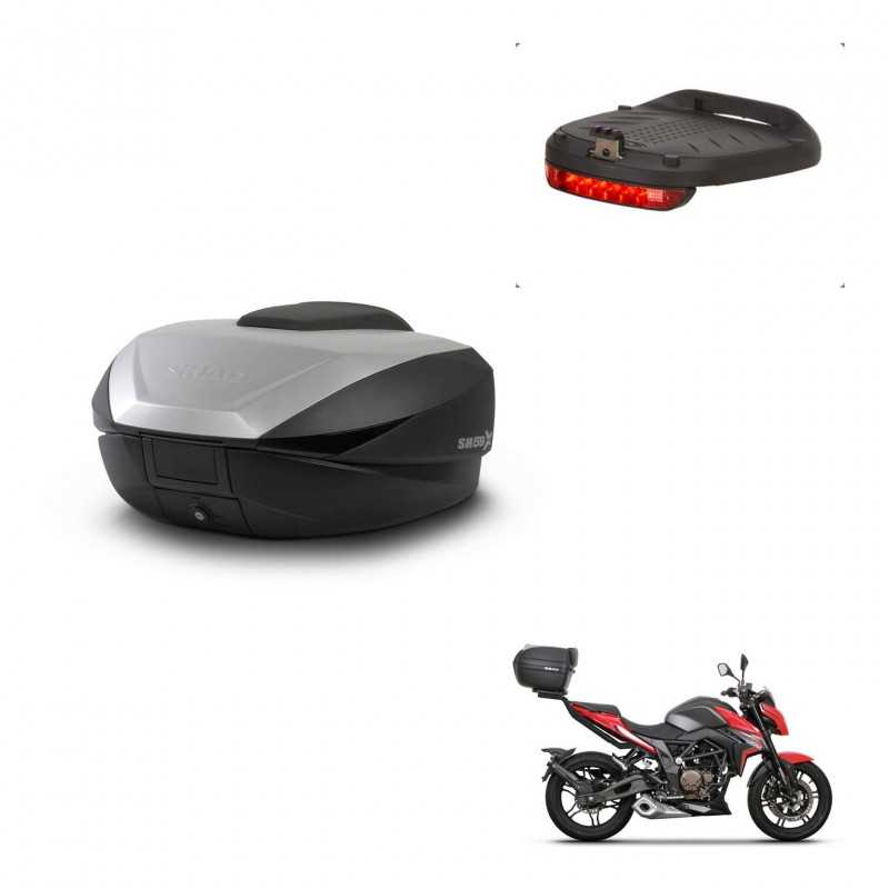 SHAD Baul trasero + luz de freno herraje montaje SH59X ALU KIT-242284
