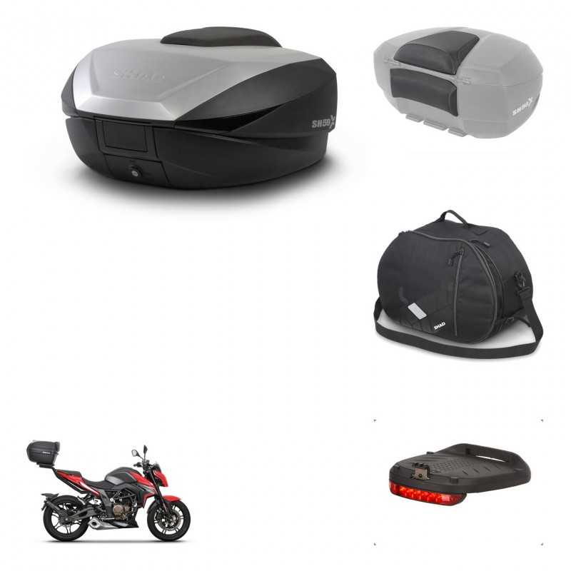 SHAD Baul trasero + accesorios herraje montaje SH59X ALU KIT-242290