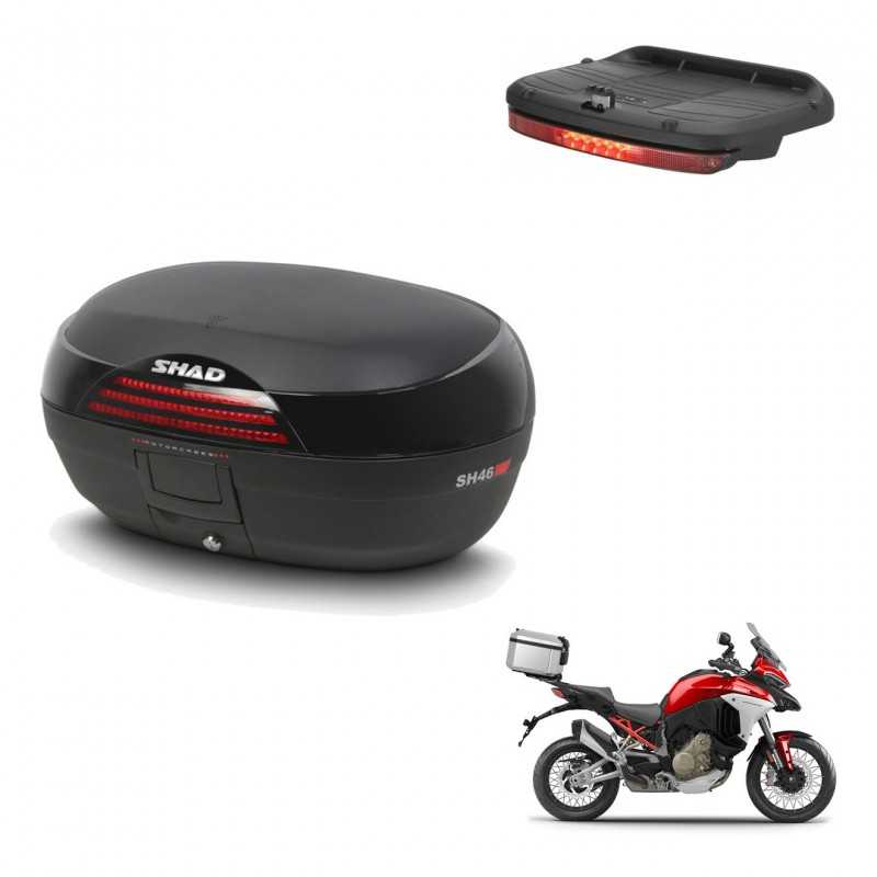 SHAD Rear trunk + brake light + mounting hardware SH46 SH 46 NEW MODEL KIT-242684