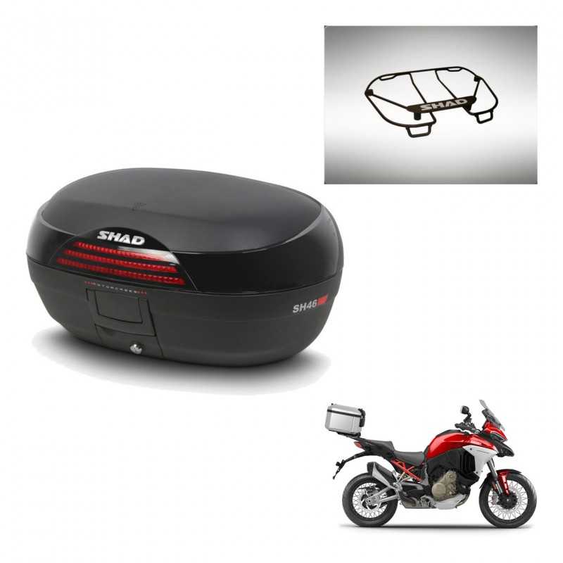 SHAD Baul trasero + parrilla portabultos superior herraje montaje SH46 SH 46 NEW MODEL KIT-242691