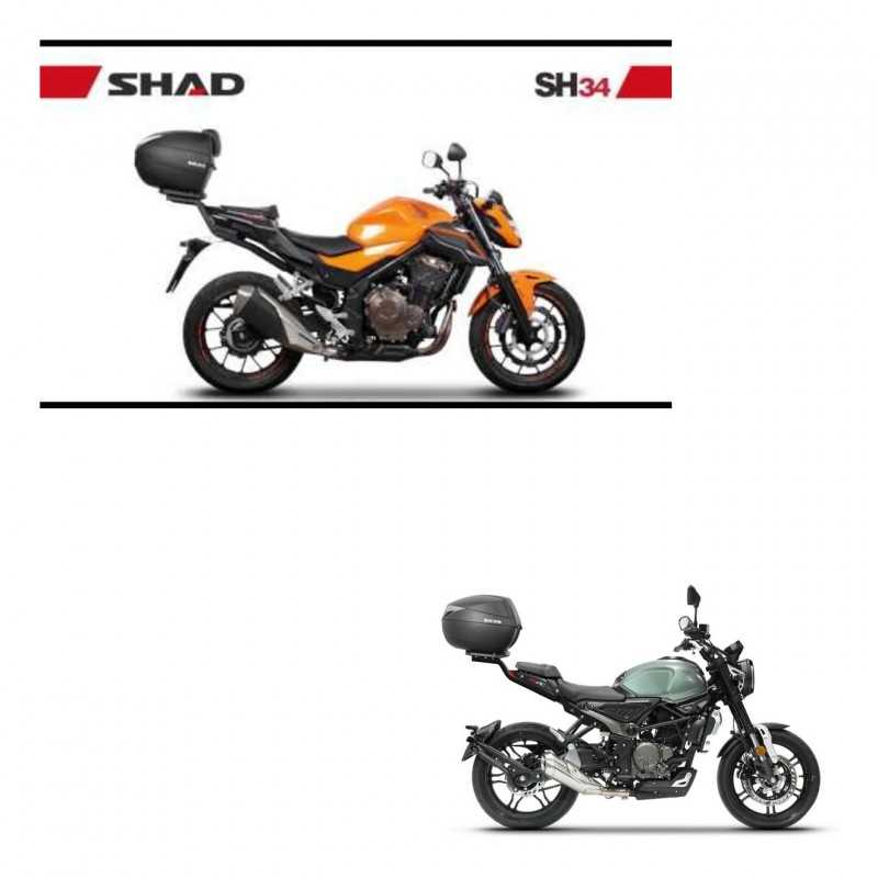 SHAD Baul trasero + herraje montaje SH34 CARBON LOOK KIT-242903