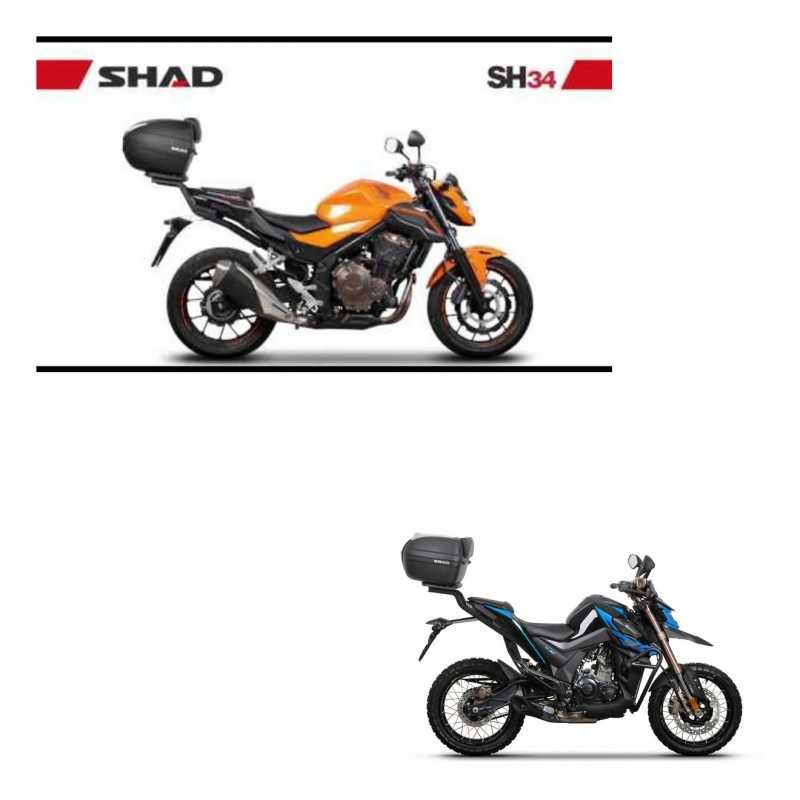 SHAD Baul trasero + herraje montaje SH34 CARBON LOOK KIT-242915