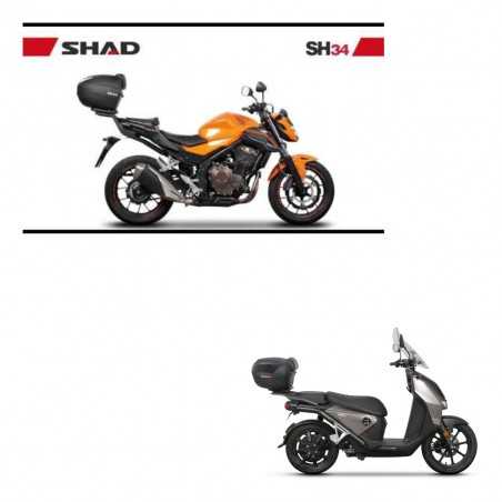 SHAD Baul trasero + herraje montaje SH34 CARBON LOOK KIT-242927