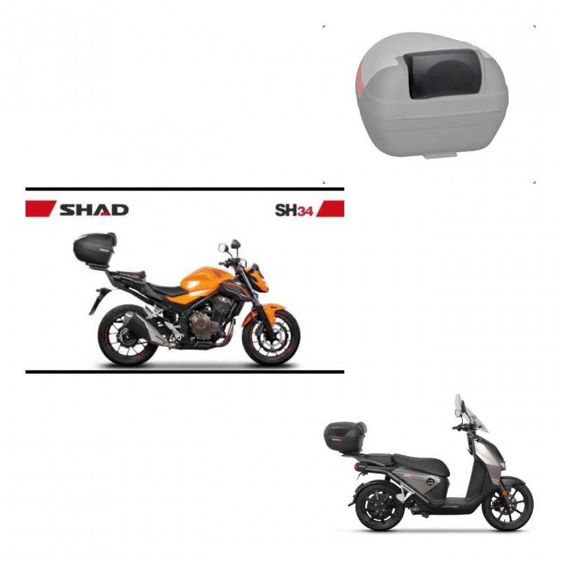 SHAD Rear trunk + passenger backrest + mounting hardware SH34 CARBON LOOK KIT-242929