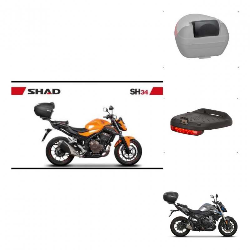 SHAD Baul trasero + accesorios herraje montaje SH34 CARBON LOOK KIT-242934