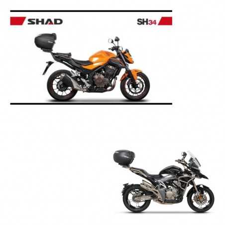 SHAD Baul trasero + herraje montaje SH34 CARBON LOOK KIT-242939