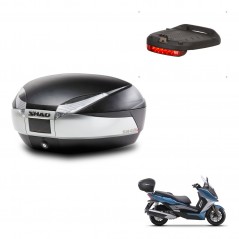 SHAD Baul trasero + luz de freno herraje montaje SH48 TITANIUM PREMIUM KIT-243112
