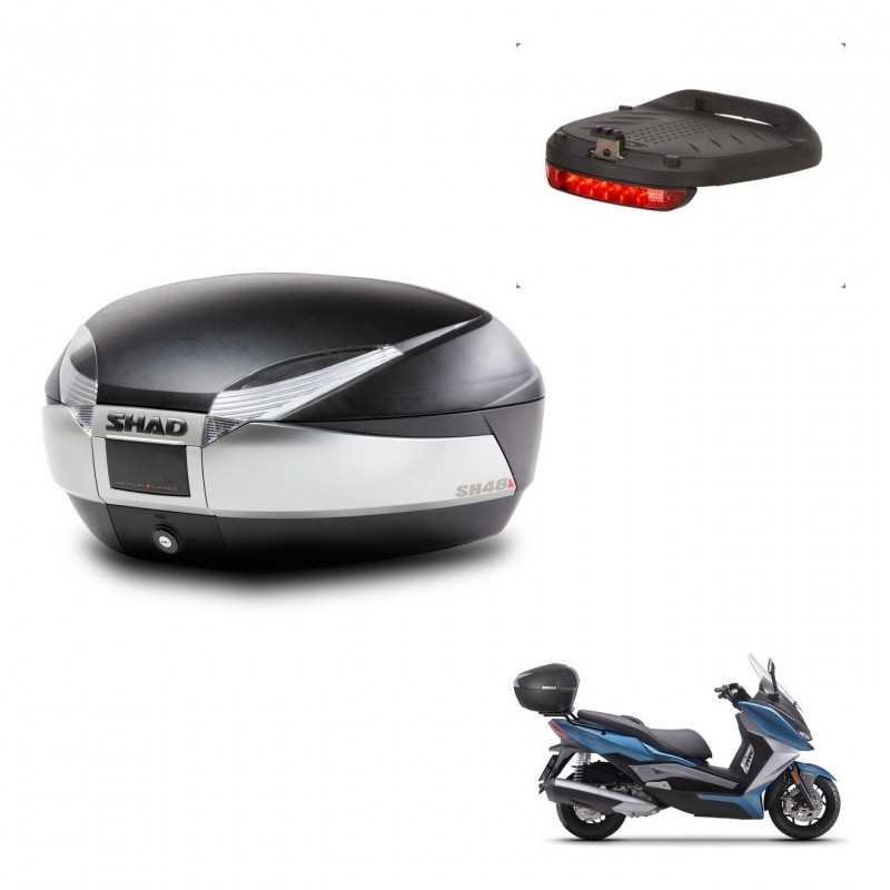 SHAD Baul trasero + luz de freno herraje montaje SH48 TITANIUM PREMIUM KIT-243112