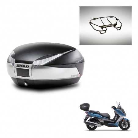 SHAD Baul trasero + parrilla portabultos superior herraje montaje SH48 TITANIUM PREMIUM KIT-243115