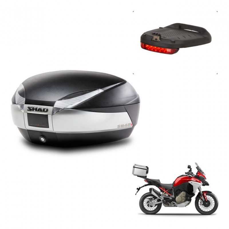 SHAD Rear trunk + brake light + mounting hardware SH48 TITANIUM PREMIUM KIT-243120