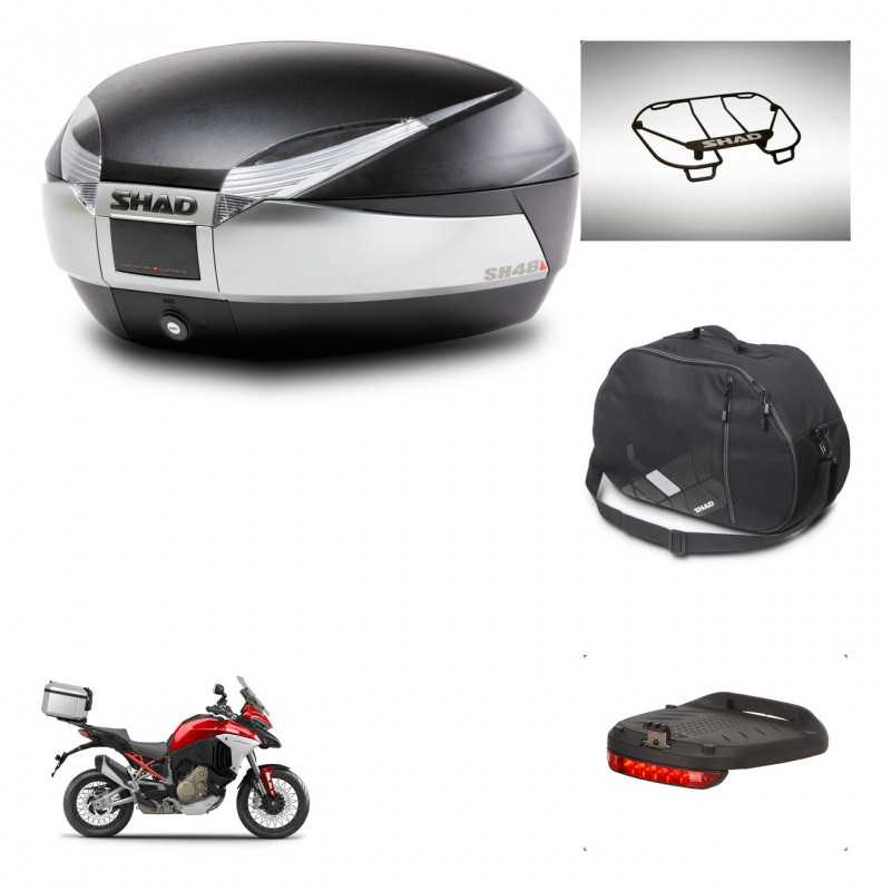 SHAD Baul trasero + accesorios herraje montaje SH48 TITANIUM PREMIUM KIT-243126