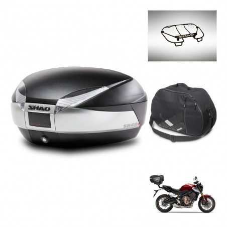 SHAD Baul trasero + accesorios herraje montaje SH48 TITANIUM PREMIUM KIT-243133