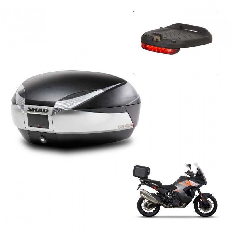 SHAD Rear trunk + brake light + mounting hardware SH48 TITANIUM PREMIUM KIT-243136