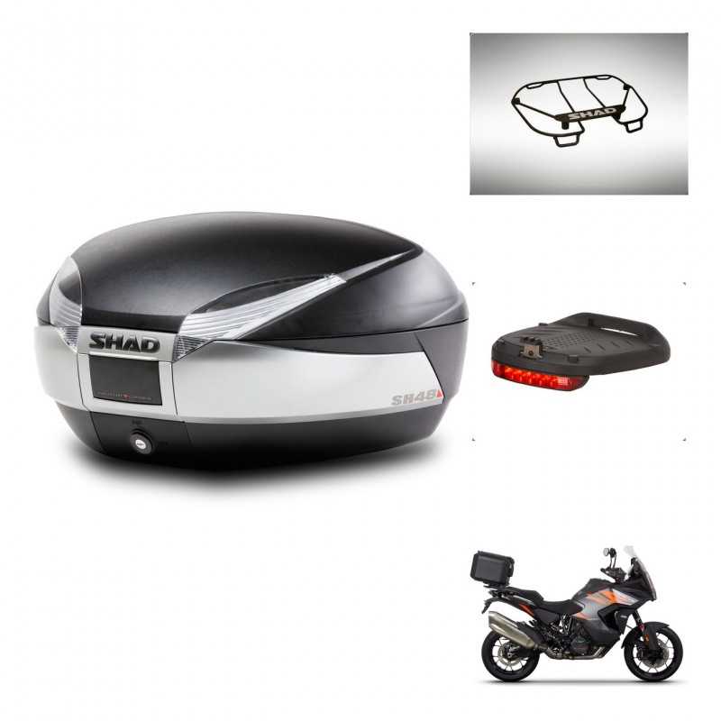 SHAD Baul trasero + accesorios herraje montaje SH48 TITANIUM PREMIUM KIT-243140