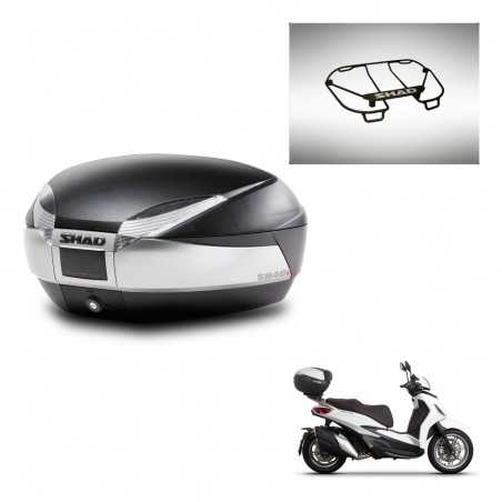 SHAD Baul trasero + parrilla portabultos superior herraje montaje SH48 TITANIUM PREMIUM KIT-243147