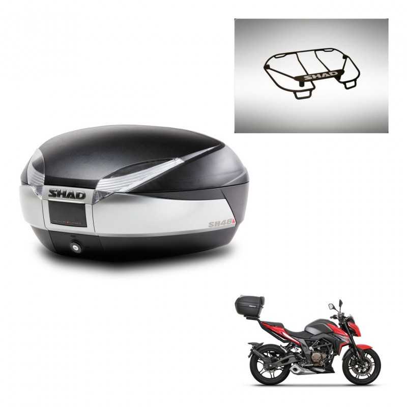 SHAD Rear trunk + upper rack rack + mounting hardware SH48 TITANIUM PREMIUM KIT-243163