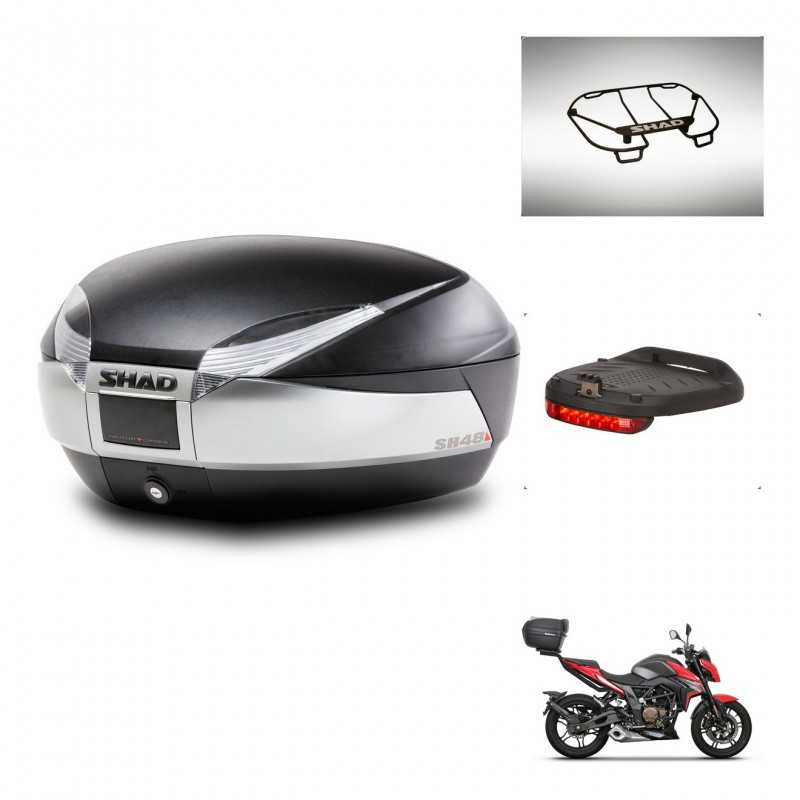 SHAD Baul trasero + accesorios herraje montaje SH48 TITANIUM PREMIUM KIT-243164