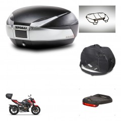 SHAD Rear trunk + accessories + mounting hardware SH48 TITANIUM PREMIUM KIT-243166