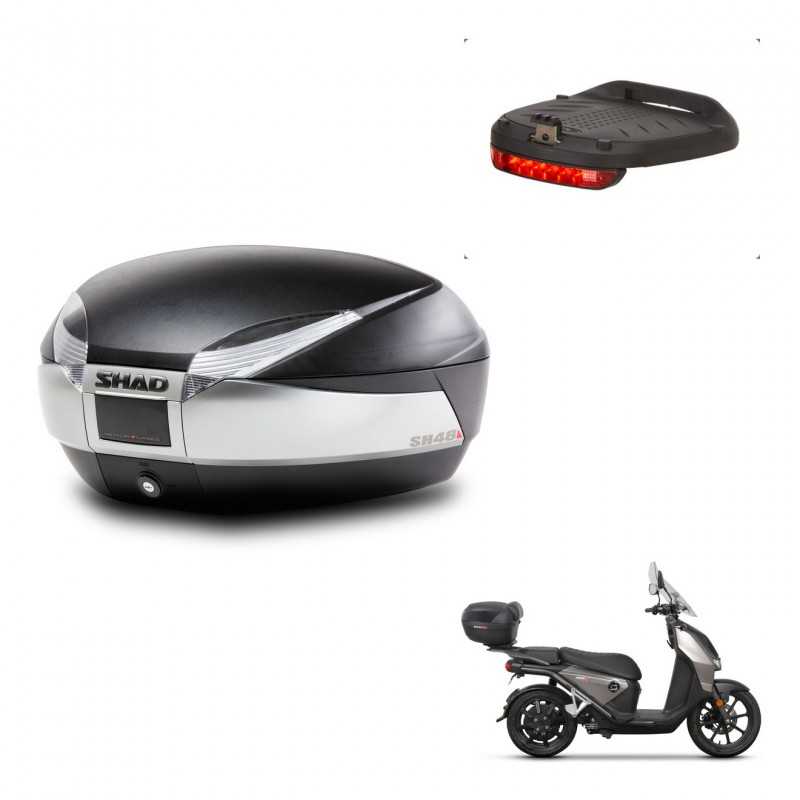 SHAD Rear trunk + brake light + mounting hardware SH48 TITANIUM PREMIUM KIT-243184