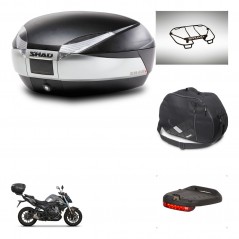 SHAD Baul trasero + accesorios herraje montaje SH48 TITANIUM PREMIUM KIT-243198