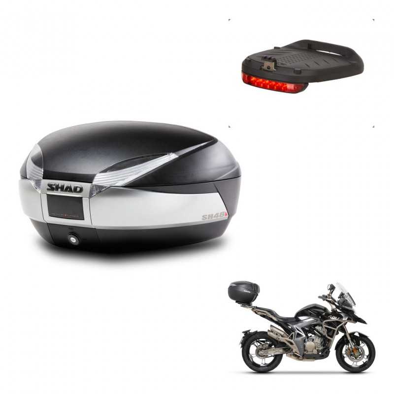 SHAD Rear trunk + brake light + mounting hardware SH48 TITANIUM PREMIUM KIT-243208