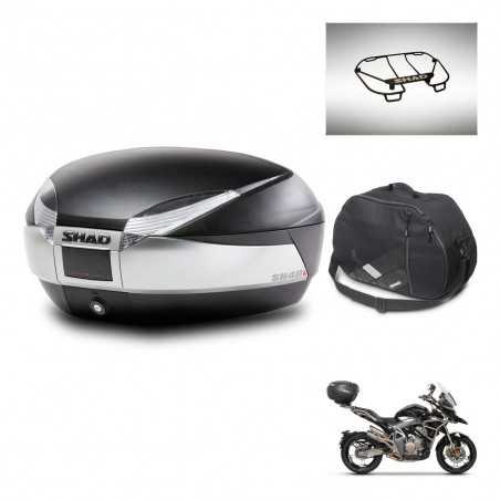 SHAD Rear trunk + accessories + mounting hardware SH48 TITANIUM PREMIUM KIT-243213