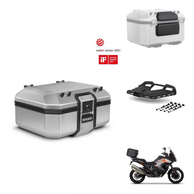 SHAD Baul trasero + respaldo de pasajero parrilla herraje montaje TR37 TERRA KIT-244087