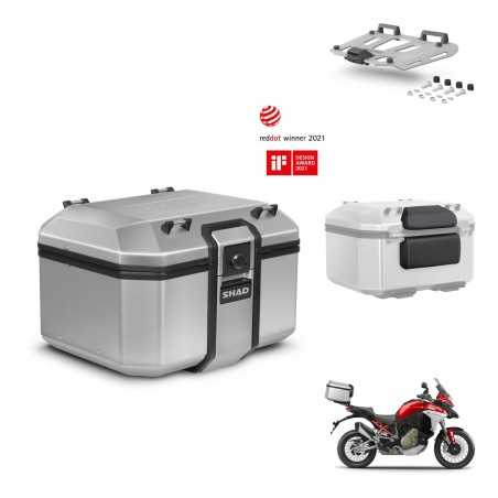 SHAD Baul trasero + parrilla respaldo de pasajero herraje montaje TR48 TERRA KIT-245059