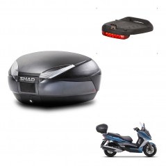 SHAD Baul trasero + luz de freno herraje montaje SH48 DARK GREY PREMIUM KIT-245368