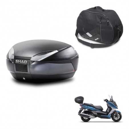 SHAD Baul trasero + bolsa interna herraje montaje SH48 DARK GREY PREMIUM KIT-245369