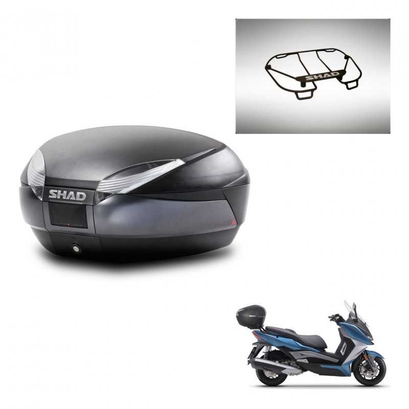 SHAD Rear trunk + upper rack rack + mounting hardware SH48 DARK GREY PREMIUM KIT-245371