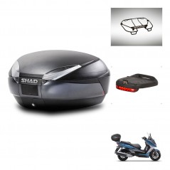 SHAD Baul trasero + accesorios herraje montaje SH48 DARK GREY PREMIUM KIT-245372