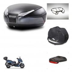 SHAD Baul trasero + accesorios herraje montaje SH48 DARK GREY PREMIUM KIT-245374