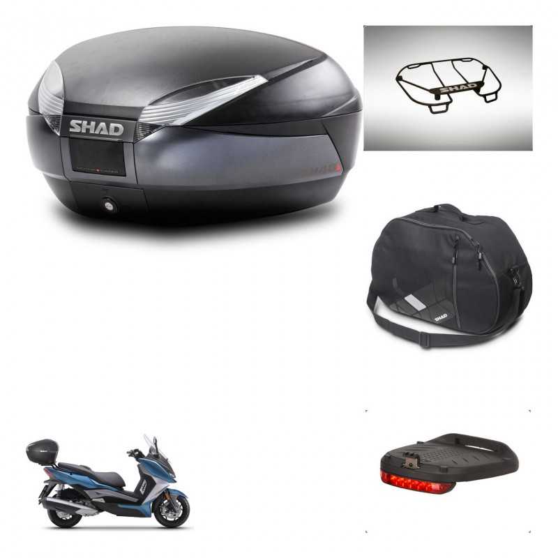 SHAD Baul trasero + accesorios herraje montaje SH48 DARK GREY PREMIUM KIT-245374