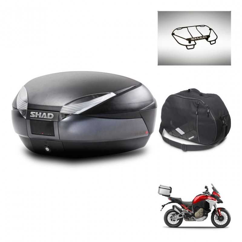 SHAD Baul trasero + accesorios herraje montaje SH48 DARK GREY PREMIUM KIT-245381