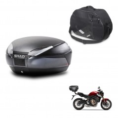 SHAD Rear trunk + internal bag + mounting hardware SH48 DARK GREY PREMIUM KIT-245385