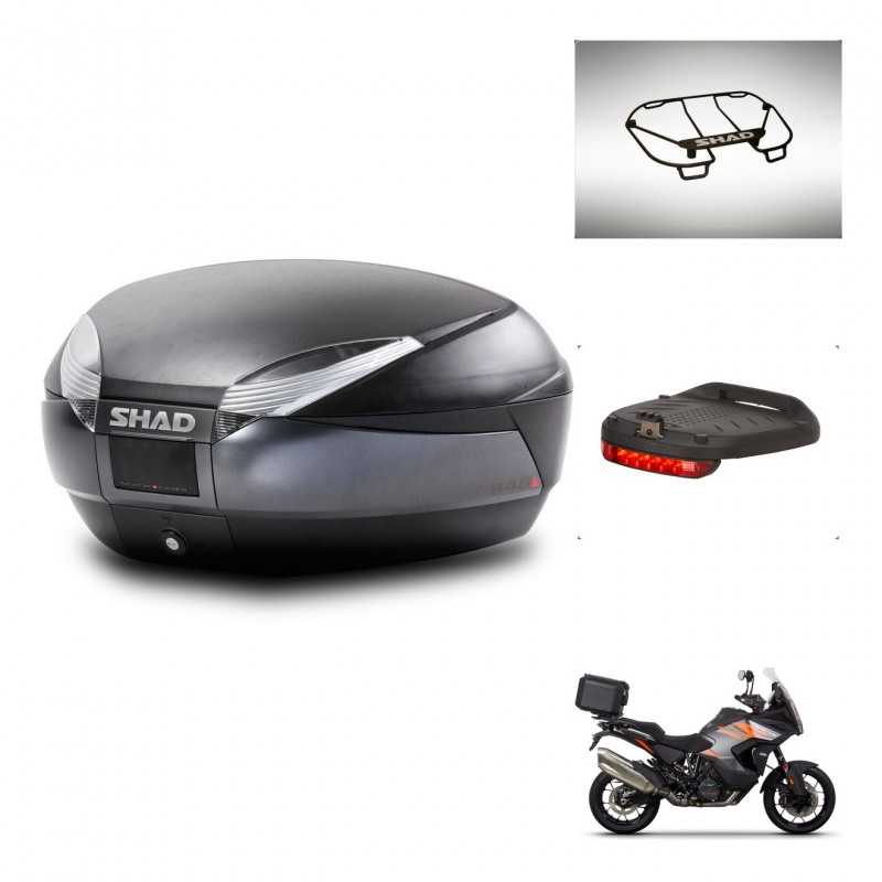 SHAD Rear trunk + accessories + mounting hardware SH48 DARK GREY PREMIUM KIT-245396
