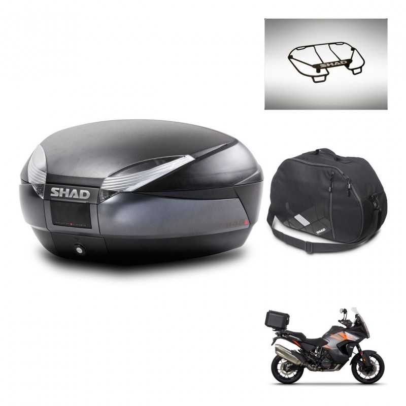 SHAD Baul trasero + accesorios herraje montaje SH48 DARK GREY PREMIUM KIT-245397