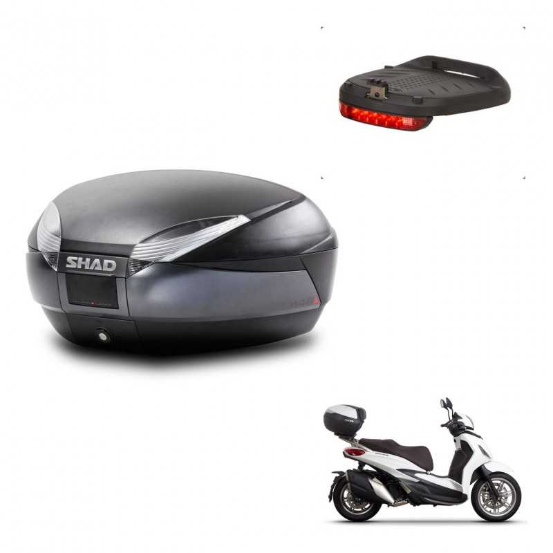 SHAD Rear trunk + brake light + mounting hardware SH48 DARK GREY PREMIUM KIT-245400