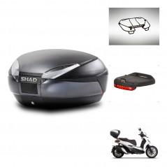 SHAD Rear trunk + accessories + mounting hardware SH48 DARK GREY PREMIUM KIT-245404