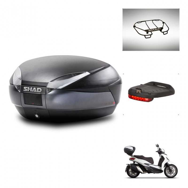SHAD Rear trunk + accessories + mounting hardware SH48 DARK GREY PREMIUM KIT-245404